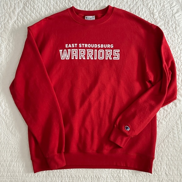 Champion East Stroudsburg University ESU Crewneck Sweatshirt Pullover Red XL - Picture 5 of 10